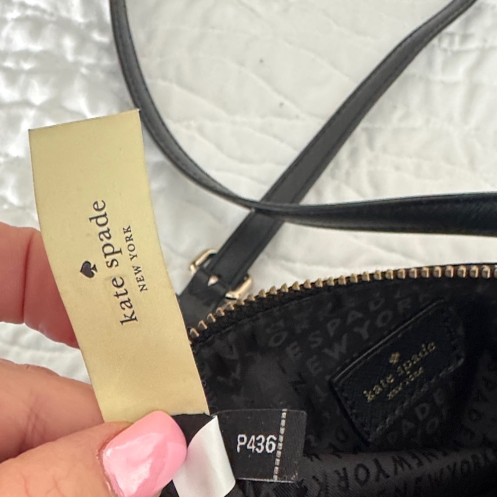 Kate Spade Black Crossbody with Gold Accents - Picture 9 of 12